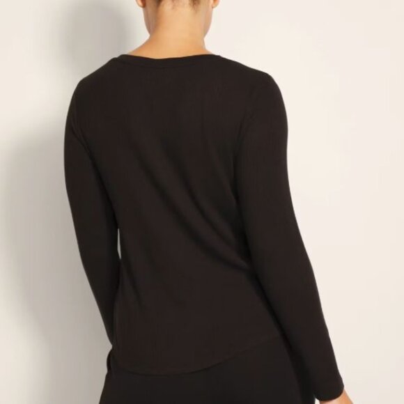 NWT Soma Lightweight Rib Long-Sleeve Henley Top - Picture 3 of 6